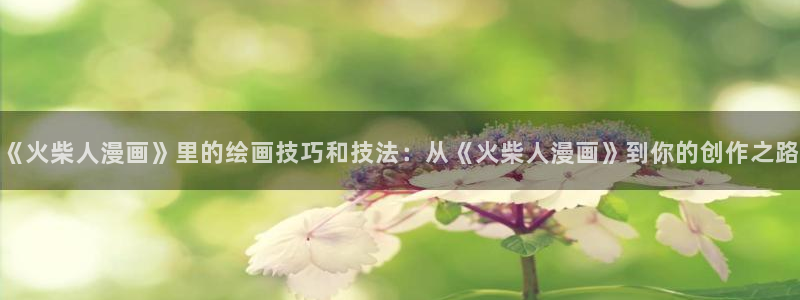 飞飞漫画官方入口：《火柴人漫画》里的绘画技巧和技法：从《火柴人漫画》到你的创作之路